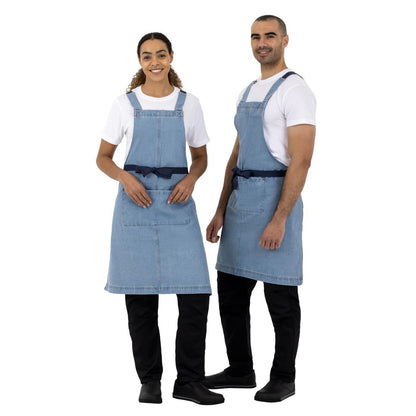 Southside Denim Bib Apron Light Blue • PAS-BB694