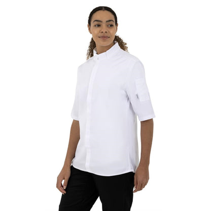 Southside Band Collar Chefs Jacket White Size M • PAS-BB702-M