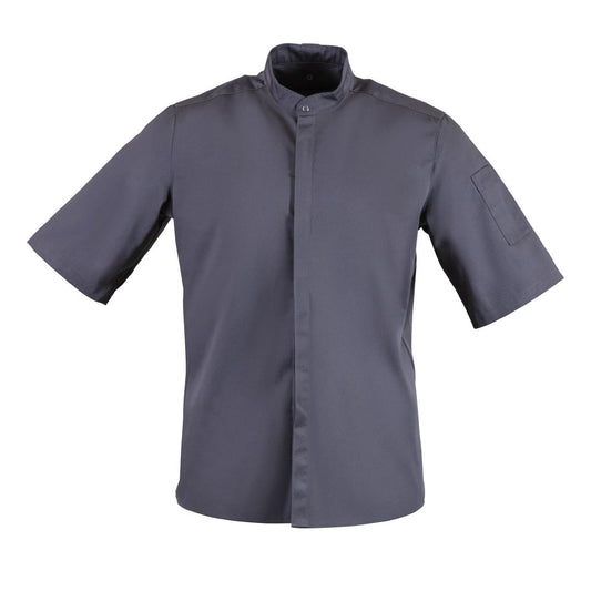Southside Band Collar Chefs Jacket Charcoal Size XL • PAS-BB712-XL