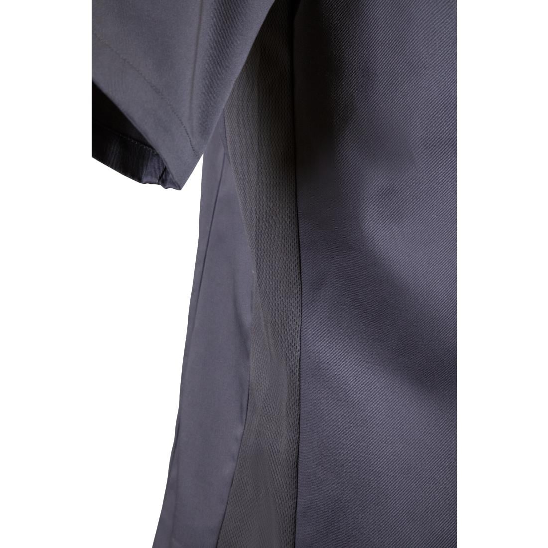 Southside Band Collar Unisex Chef Jacket Charcoal • PAS-P_BB712