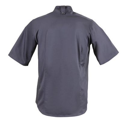 Southside Band Collar Unisex Chef Jacket Charcoal • PAS-P_BB712