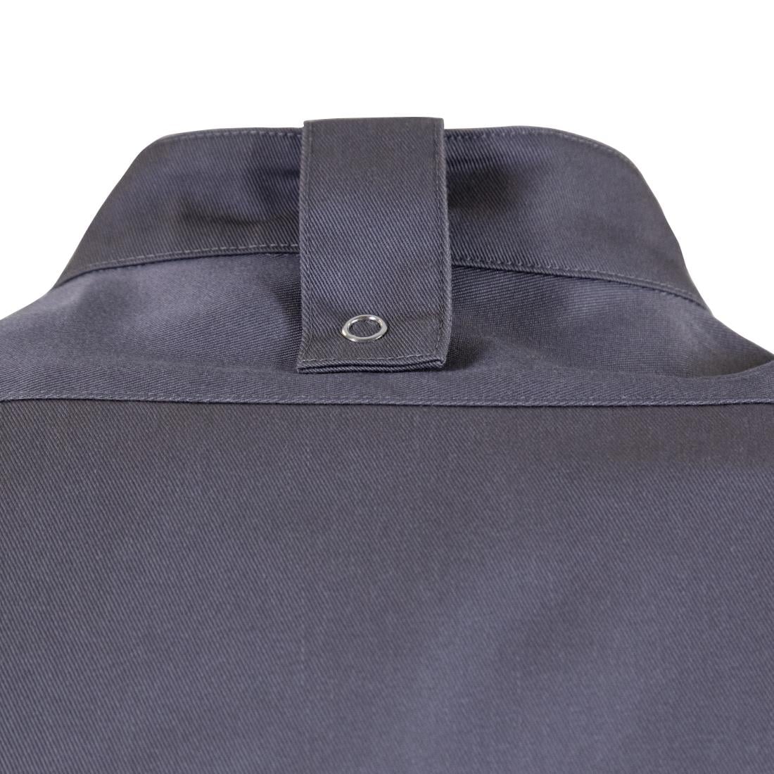 Southside Band Collar Unisex Chef Jacket Charcoal • PAS-P_BB712