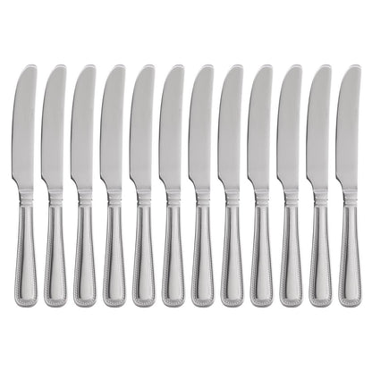 Olympia Bead Solid Handle Table Knife (12 Pack) • PAS-C125