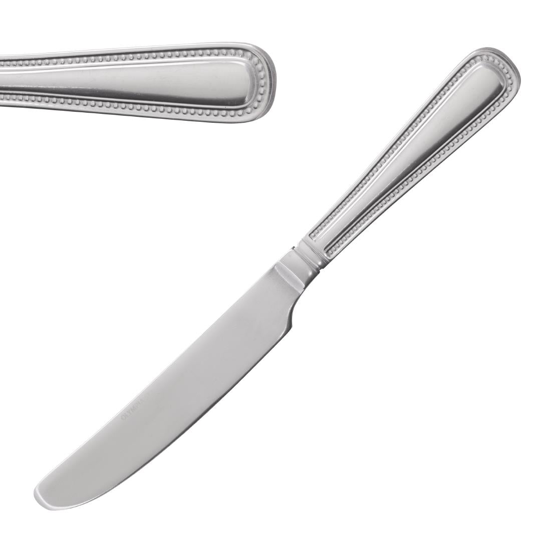 Olympia Bead Solid Handle Table Knife (12 Pack) • PAS-C125