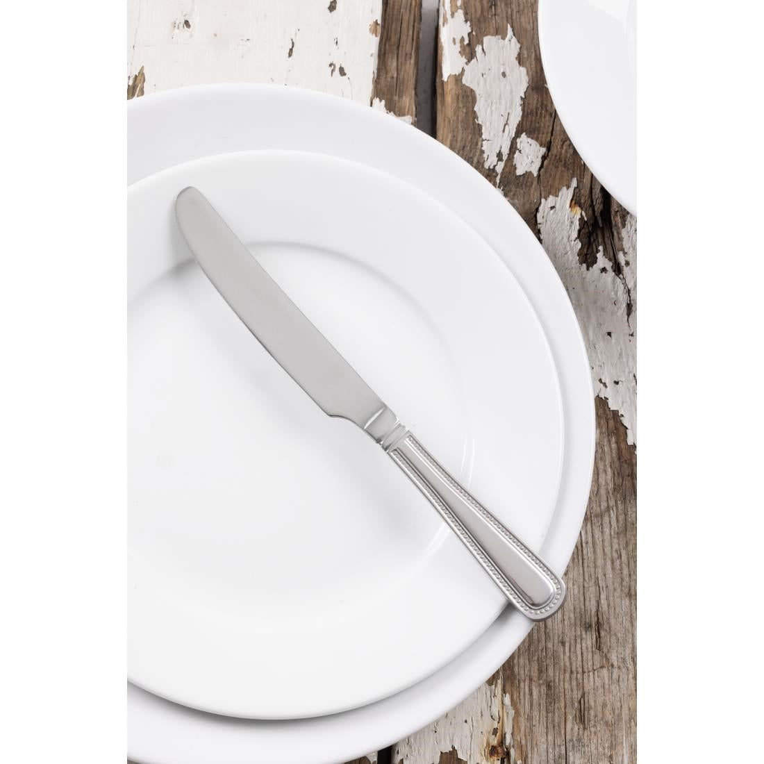 Olympia Bead Solid Handle Table Knife (12 Pack) • PAS-C125