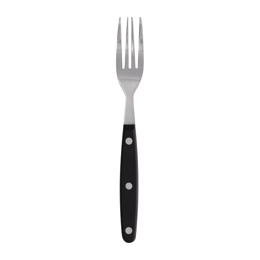 Olympia Taverna Steak Forks with Black Handles (12 Pack) • PAS-C135