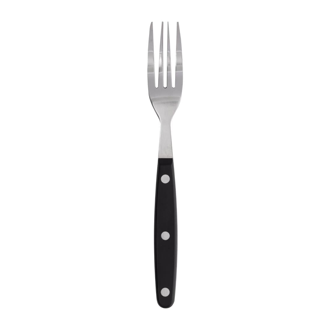 Olympia Taverna Steak Forks with Black Handles (12 Pack) • PAS-C135