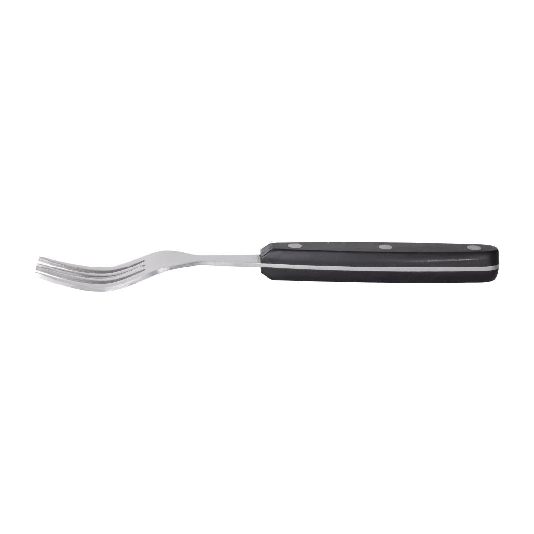Olympia Taverna Steak Forks with Black Handles (12 Pack) • PAS-C135