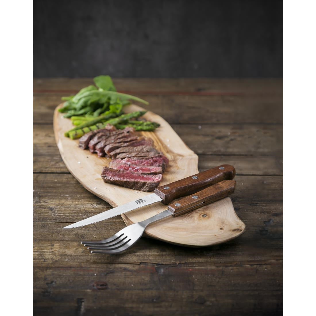 Olympia Steak Forks Wood - 4" (Box 12) • PAS-C137