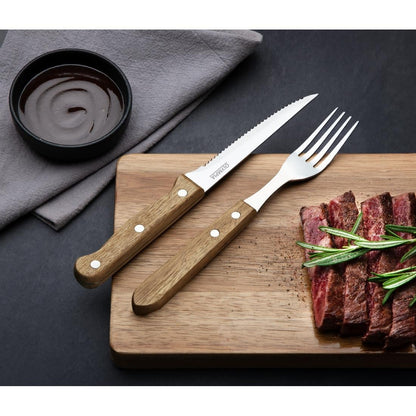 Olympia Steak Knives Acacia Wood 4.5" (12 Pack) • PAS-C136