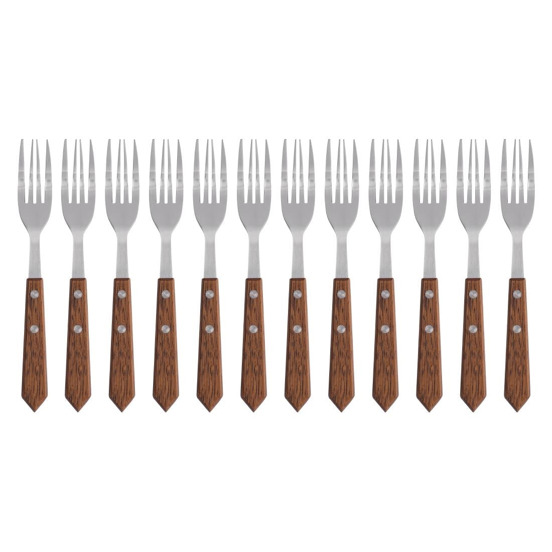 Olympia Steak Forks Wood - 4" (Box 12) • PAS-C137
