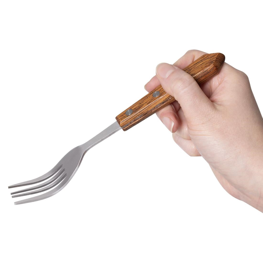 Olympia Steak Forks Wood - 4" (Box 12) • PAS-C137