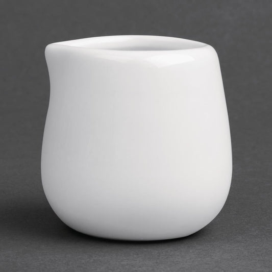 "Olympia Whiteware Cream/Milk Jug - 43ml 1.45fl oz (12 Pack)" (Capacity: 43ml. Pack quantity: 12) • PAS-C203