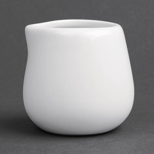 "Olympia Whiteware Cream/Milk Jug - 85ml 2.87fl oz (12 Pack)" (Capacity: 85ml. Pack quantity: 12) • PAS-C204