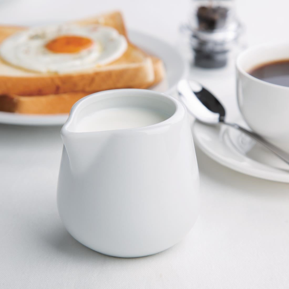 Olympia Whiteware Cream & Milk Jugs 230ml (12 Pack) (Pack of 12) • PAS-C205