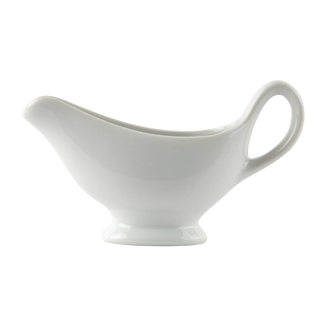Olympia Whiteware Gravy Boat - 180ml 6 1/10fl oz (6 Pack) (Capacity: 213ml. Pack quantity: 6) • PAS-C243