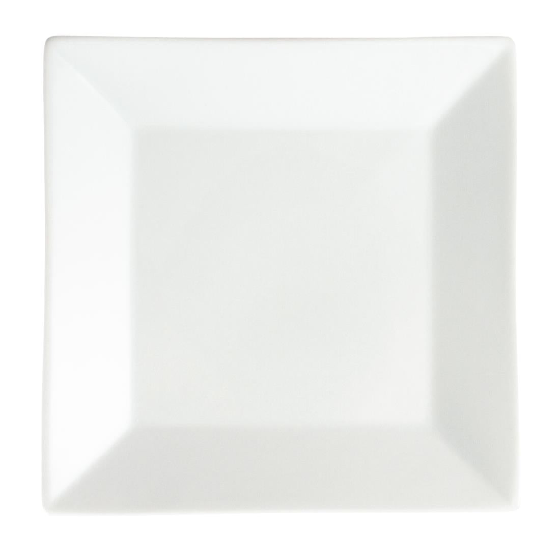 Olympia Whiteware Square Plates Wide Rim 250mm (6 Pack) (Size: 250mm. Pack Quantity: 6) • PAS-C360