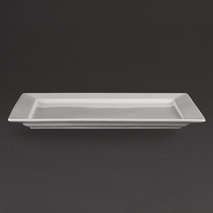 Olympia Wide Rim Rectangular Platter 400 x 295mm • PAS-C362