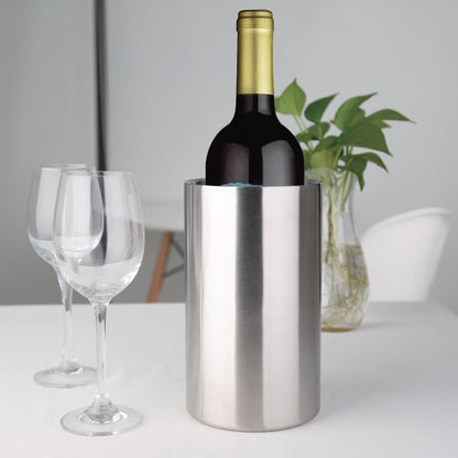 Olympia Brushed Stainless Steel Wine & Champagne Cooler • PAS-C386