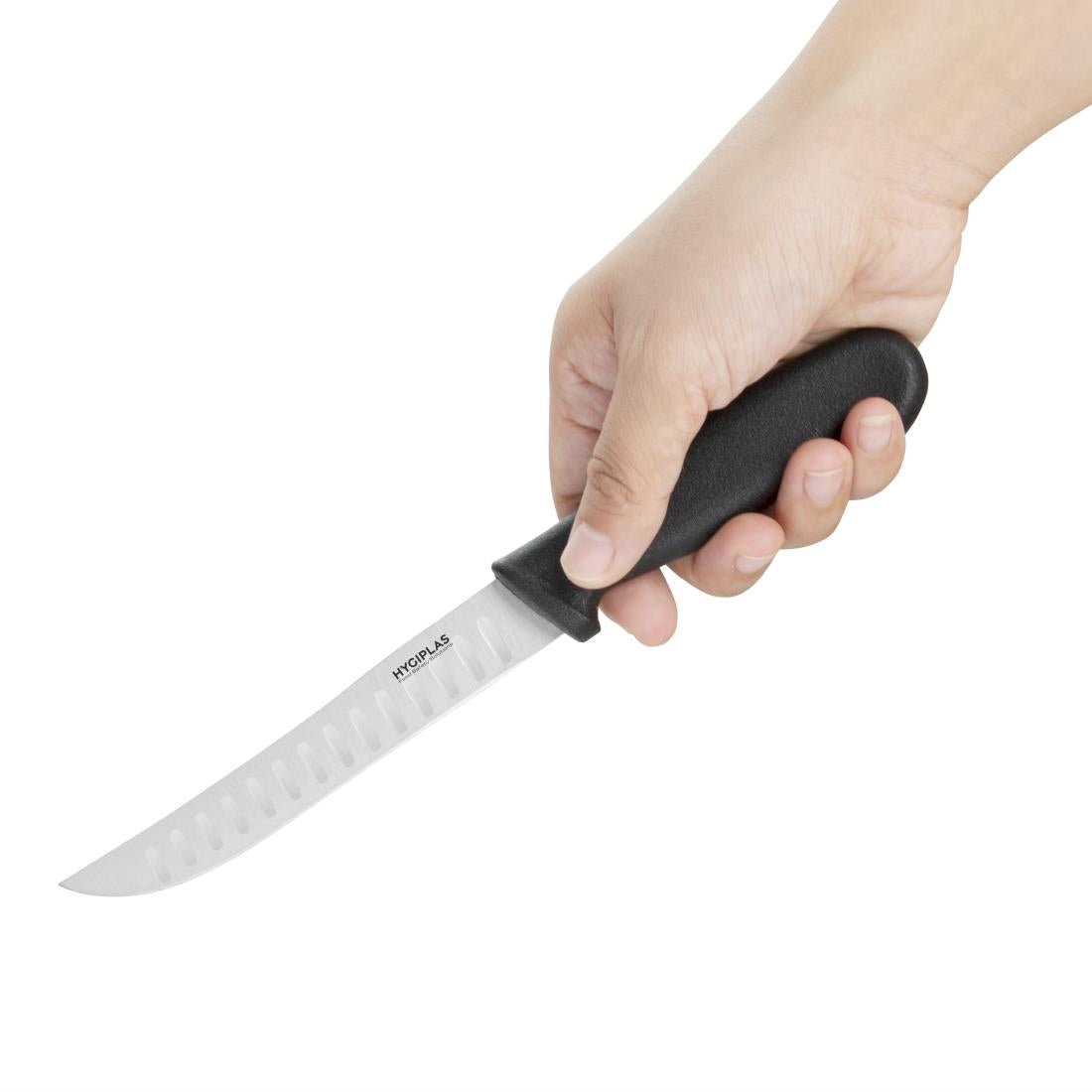 Hygiplas Scalloped Utility Knife Black 125mm • PAS-C420