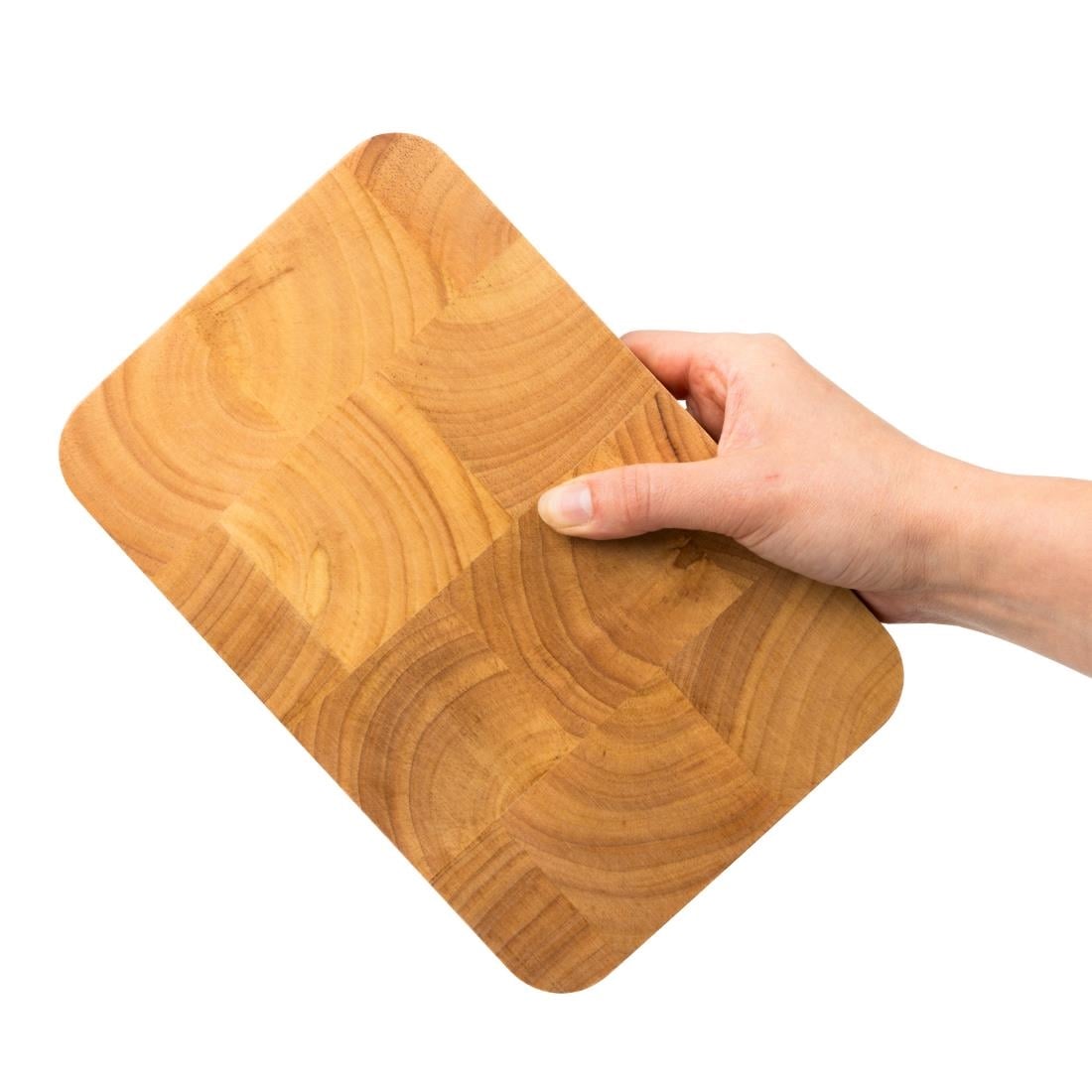 Vogue Small Rectangular Wooden Chopping Board 25x230x150mm • PAS-C461