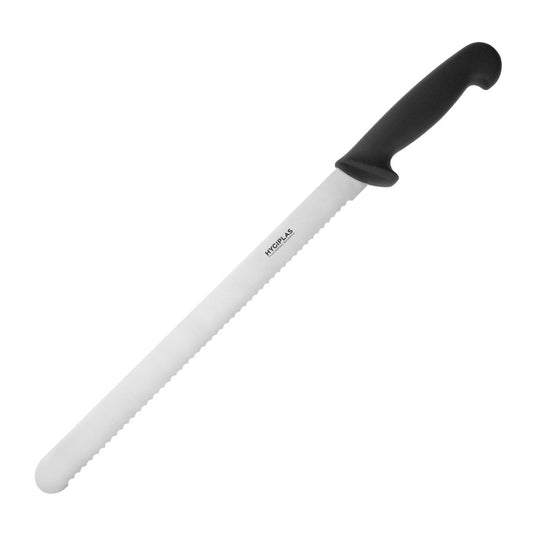 Hygiplas Serrated Slicer Black 305mm • PAS-C580