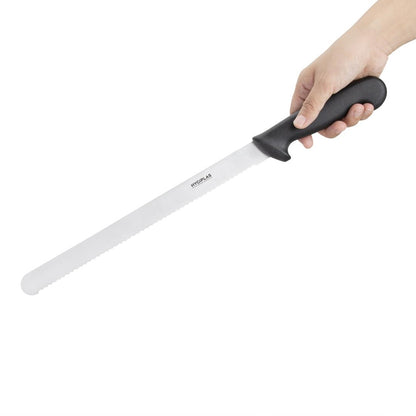 Hygiplas Serrated Slicer Black 305mm • PAS-C580