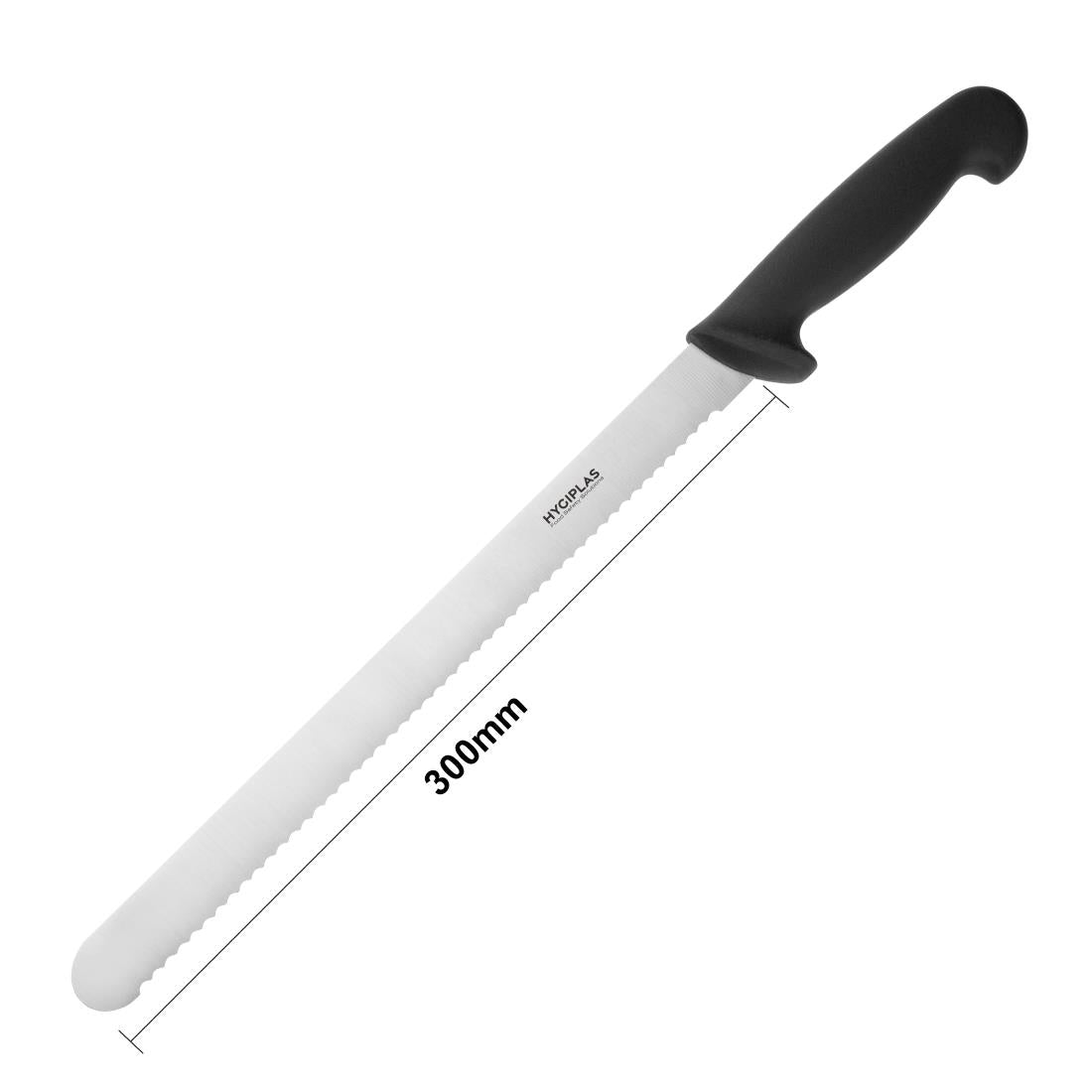 Hygiplas Serrated Slicer Black 305mm • PAS-C580