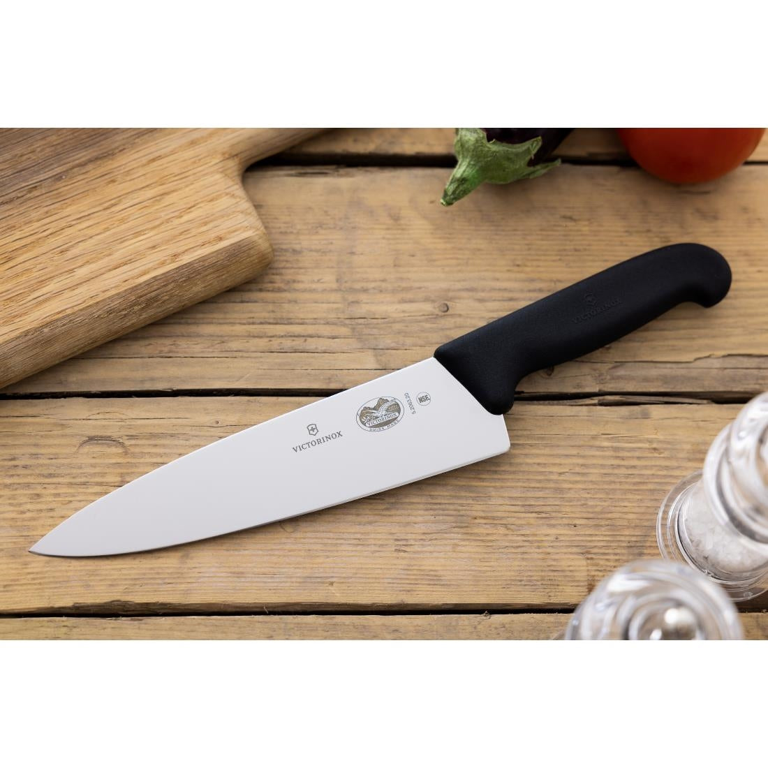 Victorinox Wide Blade Chefs Knife Black 203mm • PAS-C662