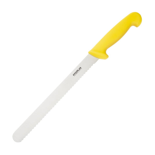 Hygiplas Serrated Slicer Yellow Knife 250mm • PAS-C810
