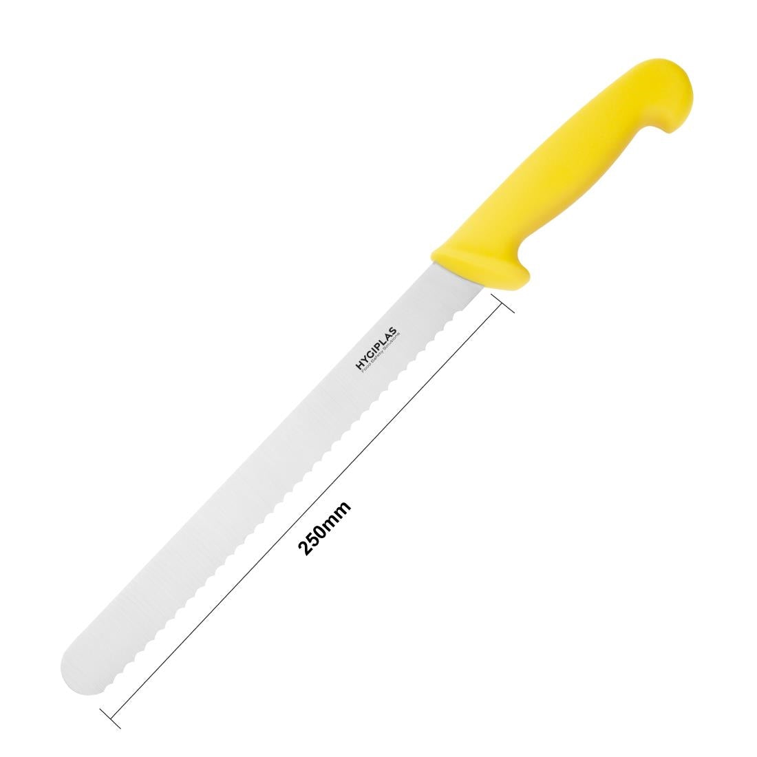 Hygiplas Serrated Slicer Yellow Knife 250mm • PAS-C810