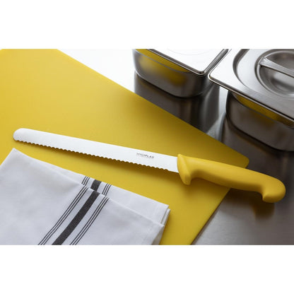 Hygiplas Serrated Slicer Yellow Knife 250mm • PAS-C810