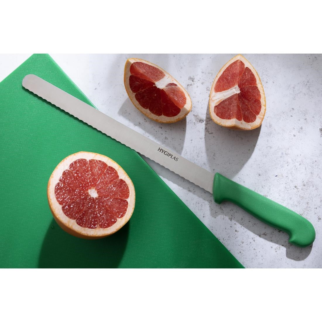Hygiplas Serrated Slicer Green 305mm • PAS-C867