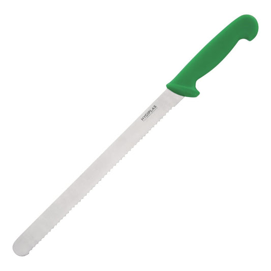 Hygiplas Serrated Slicer Green 305mm • PAS-C867
