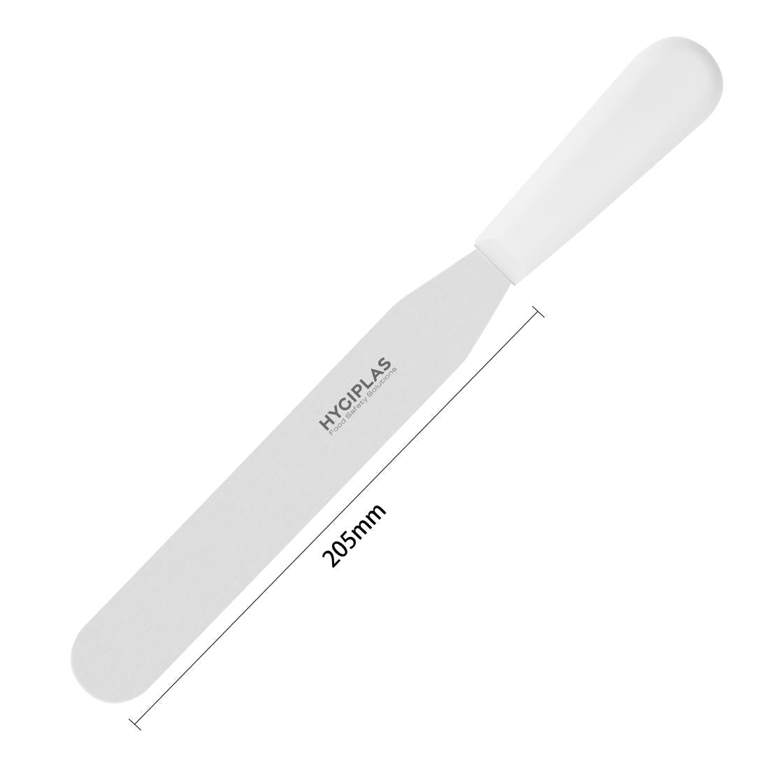 Hygiplas Straight Blade Palette Knife White 200mm • PAS-C870