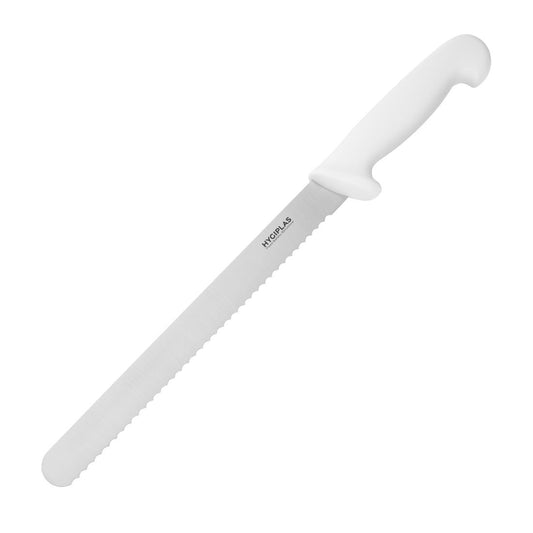 Hygiplas Serrated Slicer White 250mm • PAS-C883