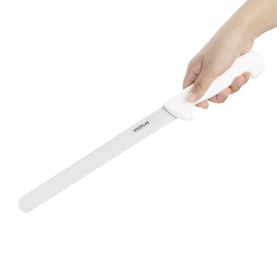 Hygiplas Serrated Slicer White 250mm • PAS-C883
