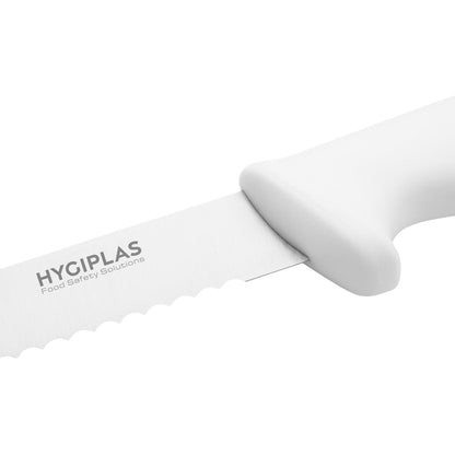 Hygiplas Serrated Slicer White 250mm • PAS-C883