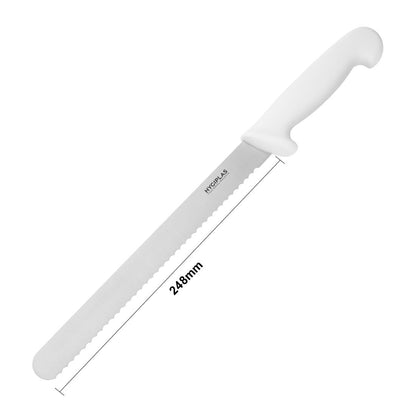 Hygiplas Serrated Slicer White 250mm • PAS-C883