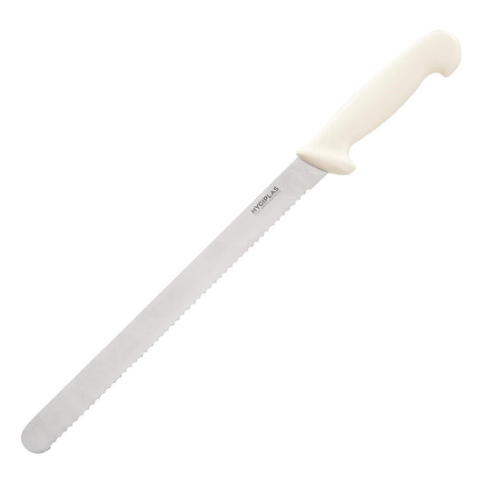 Hygiplas Serrated Slicer White 305mm • PAS-C884