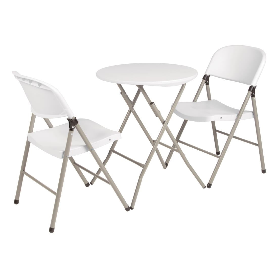 Bolero Foldaway Utility Chairs White (2 Pack) (Pack of 2) • PAS-CE692