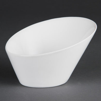 Olympia Whiteware Oval Sloping Bowls 154x 133mm 335ml (4 Pack) (Pack of 4) • PAS-CB079