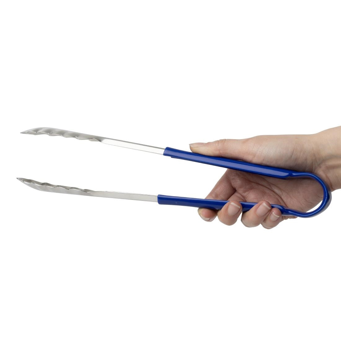 Hygiplas Colour Coded Blue Serving Tongs 300mm • PAS-CB156