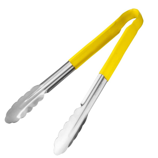 Hygiplas Colour Coded Yellow Serving Tongs 300mm • PAS-CB157