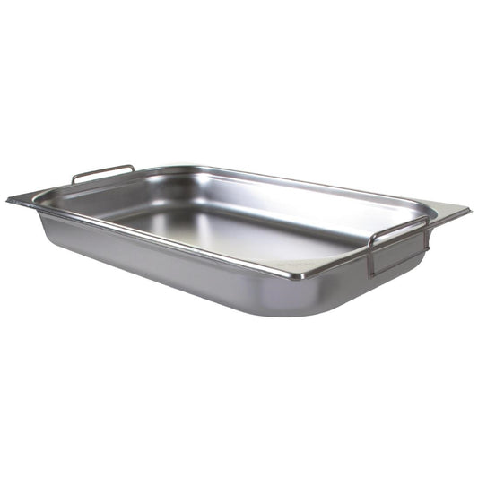 Vogue Stainless Steel 1/1 Gastronorm Pan with Handles 65mm • PAS-CB178-A