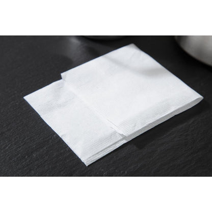 Lunch Napkin White 27x21cm 1ply M-Fold (6000 Pack) (1-Ply | Pack Quantity: 6000) • PAS-CB392
