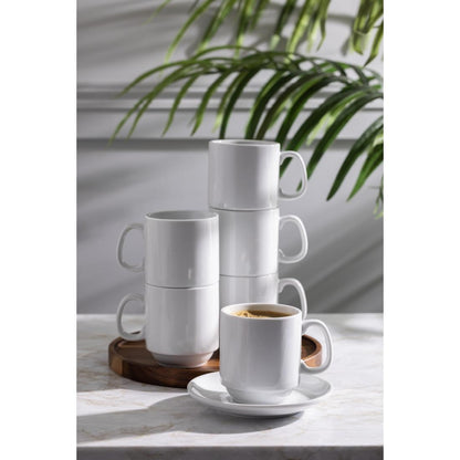 Olympia Whiteware Stacking Mug 285ml (12 Pack) (Capacity: 285ml. Pack quantity: 12) • PAS-CB461
