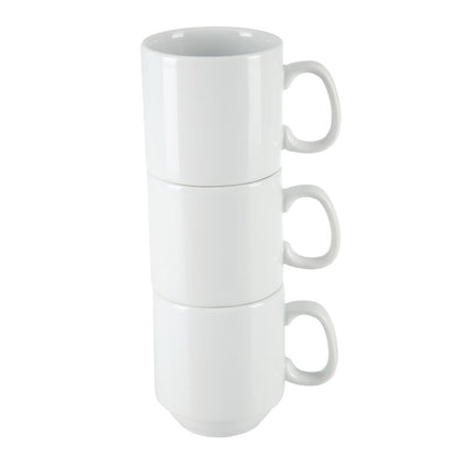 Olympia Whiteware Stacking Mugs 285ml (12 Pack) (Pack of 12) • PAS-CB461