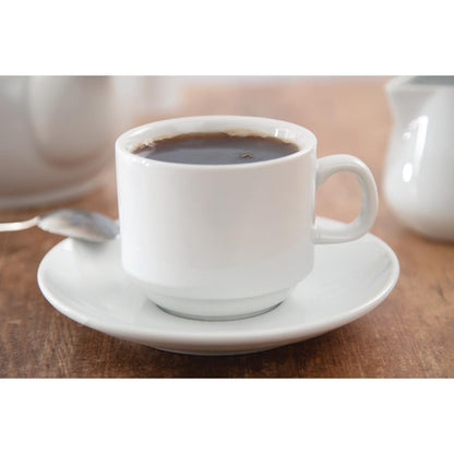 "Olympia Whiteware Tea Saucer (fits CB467) (12 Pack)" (Pack quantity: 12) • PAS-CB468