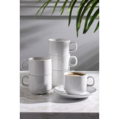 "Olympia Whiteware Tea Saucer (fits CB467) (12 Pack)" (Pack quantity: 12) • PAS-CB468